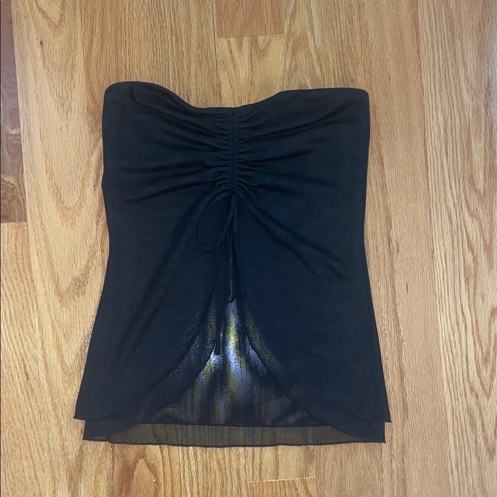 Black Strapless Top